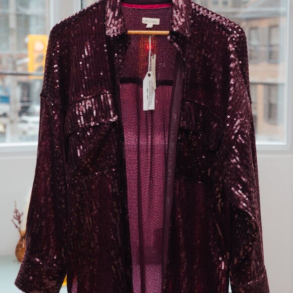Sequin Anthropologie Cardigan - Picture 2 of 3